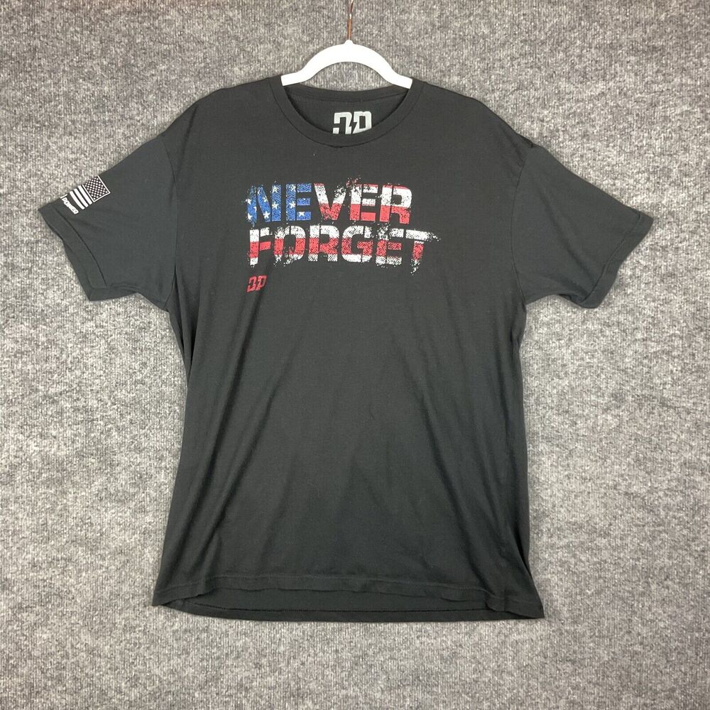 Diesel Power Gear 9/11 Tribute Never Forget Black T-Shirt Size XL